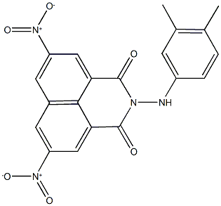 2-(3,4-dimethylanilino)-5,8-bisnitro-1H-benzo[de]isoquinoline-1,3(2H)-dione,492997-88-3,结构式