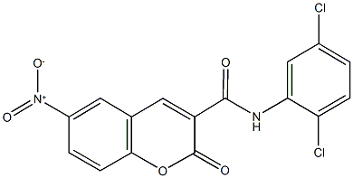 N-(2,5-dichlorophenyl)-6-nitro-2-oxo-2H-chromene-3-carboxamide Struktur