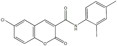 6-chloro-N-(2,4-dimethylphenyl)-2-oxo-2H-chromene-3-carboxamide Struktur