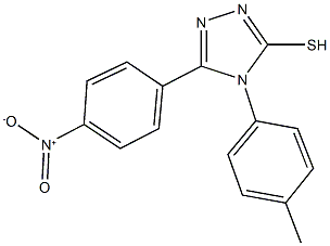 3-{4-nitrophenyl}-4-(4-methylphenyl)-5-sulfanyl-4H-1,2,4-triazole Structure