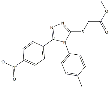 methyl {[5-{4-nitrophenyl}-4-(4-methylphenyl)-4H-1,2,4-triazol-3-yl]sulfanyl}acetate Structure