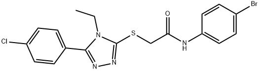 N-(4-bromophenyl)-2-{[5-(4-chlorophenyl)-4-ethyl-4H-1,2,4-triazol-3-yl]sulfanyl}acetamide|