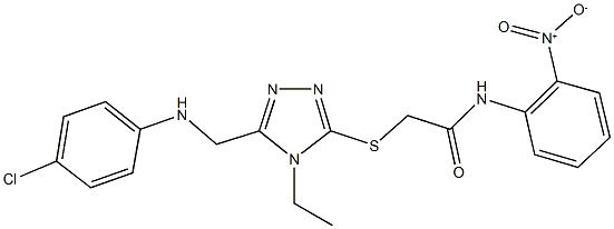 493013-93-7 2-[(5-{[(4-chlorophenyl)amino]methyl}-4-ethyl-4H-1,2,4-triazol-3-yl)sulfanyl]-N-{2-nitrophenyl}acetamide