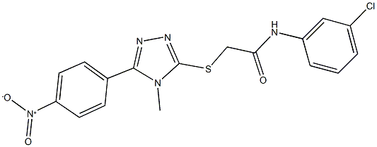 493014-16-7 N-(3-chlorophenyl)-2-[(5-{4-nitrophenyl}-4-methyl-4H-1,2,4-triazol-3-yl)sulfanyl]acetamide