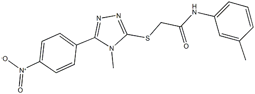 2-[(5-{4-nitrophenyl}-4-methyl-4H-1,2,4-triazol-3-yl)sulfanyl]-N-(3-methylphenyl)acetamide 结构式