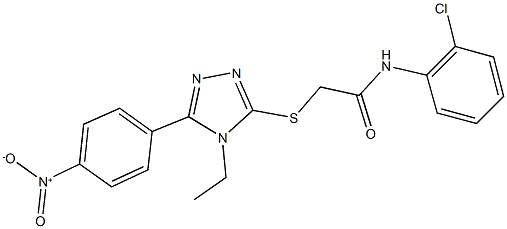 N-(2-chlorophenyl)-2-[(4-ethyl-5-{4-nitrophenyl}-4H-1,2,4-triazol-3-yl)sulfanyl]acetamide|