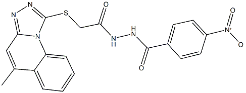 N'-{4-nitrobenzoyl}-2-[(5-methyl[1,2,4]triazolo[4,3-a]quinolin-1-yl)sulfanyl]acetohydrazide,493022-22-3,结构式