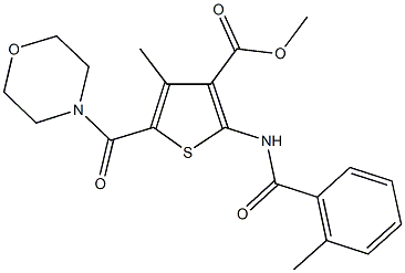 methyl 4-methyl-2-{[(2-methylphenyl)carbonyl]amino}-5-(morpholin-4-ylcarbonyl)thiophene-3-carboxylate|