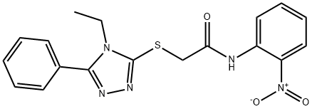 2-[(4-ethyl-5-phenyl-4H-1,2,4-triazol-3-yl)sulfanyl]-N-{2-nitrophenyl}acetamide Structure