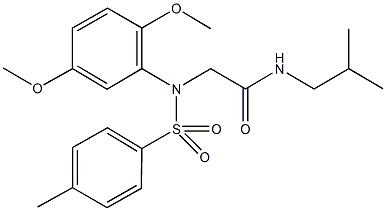 2-{2,5-dimethoxy[(4-methylphenyl)sulfonyl]anilino}-N-isobutylacetamide|