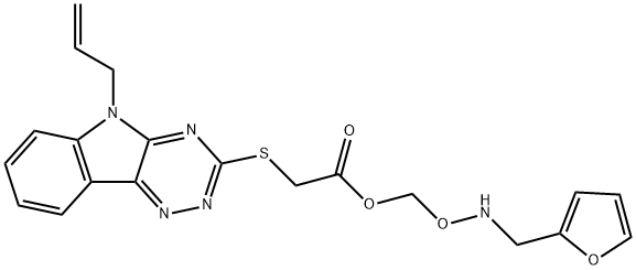 2-[(2-furylmethyl)amino]-2-oxoethyl [(5-allyl-5H-[1,2,4]triazino[5,6-b]indol-3-yl)sulfanyl]acetate Structure