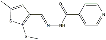 N'-{[5-methyl-2-(methylsulfanyl)-3-thienyl]methylene}isonicotinohydrazide Struktur