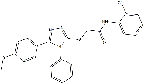 N-(2-chlorophenyl)-2-{[5-(4-methoxyphenyl)-4-phenyl-4H-1,2,4-triazol-3-yl]sulfanyl}acetamide Structure