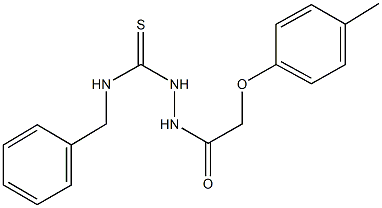 N-benzyl-2-[(4-methylphenoxy)acetyl]hydrazinecarbothioamide Structure