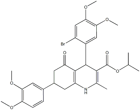 isopropyl 4-(2-bromo-4,5-dimethoxyphenyl)-7-(3,4-dimethoxyphenyl)-2-methyl-5-oxo-1,4,5,6,7,8-hexahydro-3-quinolinecarboxylate|