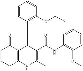 494195-82-3 4-(2-ethoxyphenyl)-N-(2-methoxyphenyl)-2-methyl-5-oxo-1,4,5,6,7,8-hexahydro-3-quinolinecarboxamide