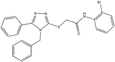 494196-80-4 2-[(4-benzyl-5-phenyl-4H-1,2,4-triazol-3-yl)sulfanyl]-N-(2-bromophenyl)acetamide
