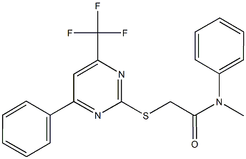 494197-08-9 N-methyl-N-phenyl-2-{[4-phenyl-6-(trifluoromethyl)-2-pyrimidinyl]sulfanyl}acetamide