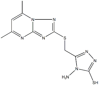 4-amino-5-{[(5,7-dimethyl[1,2,4]triazolo[1,5-a]pyrimidin-2-yl)sulfanyl]methyl}-4H-1,2,4-triazol-3-yl hydrosulfide,494200-05-4,结构式