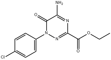 ethyl 5-amino-1-(4-chlorophenyl)-6-oxo-1,6-dihydro-1,2,4-triazine-3-carboxylate 结构式