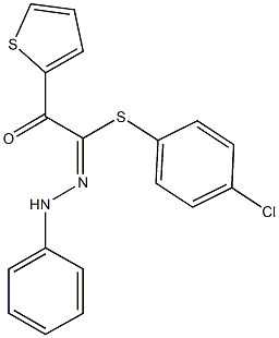 4-chlorophenyl 2-oxo-N-phenyl-2-(2-thienyl)ethanehydrazonothioate 结构式