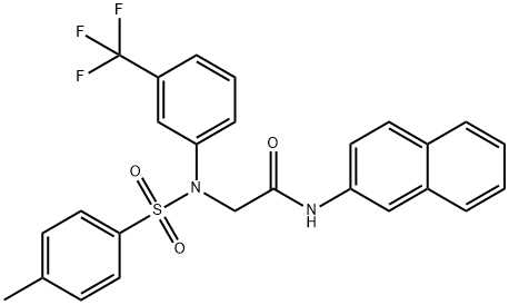 2-[[(4-methylphenyl)sulfonyl]-3-(trifluoromethyl)anilino]-N-(2-naphthyl)acetamide Structure