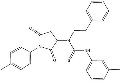 494216-78-3 N'-(3-methylphenyl)-N-[1-(4-methylphenyl)-2,5-dioxo-3-pyrrolidinyl]-N-(2-phenylethyl)thiourea