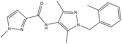 N-[3,5-dimethyl-1-(2-methylbenzyl)-1H-pyrazol-4-yl]-1-methyl-1H-pyrazole-3-carboxamide Structure