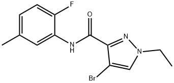 494216-96-5 4-bromo-1-ethyl-N-(2-fluoro-5-methylphenyl)-1H-pyrazole-3-carboxamide