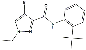 4-bromo-N-(2-tert-butylphenyl)-1-ethyl-1H-pyrazole-3-carboxamide Struktur