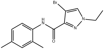 4-bromo-N-(2,4-dimethylphenyl)-1-ethyl-1H-pyrazole-3-carboxamide Structure