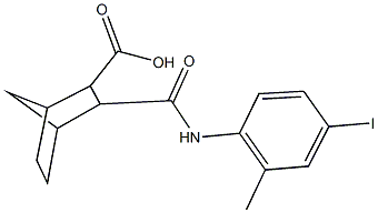 3-[(4-iodo-2-methylanilino)carbonyl]bicyclo[2.2.1]heptane-2-carboxylic acid Struktur