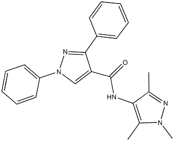 1,3-diphenyl-N-(1,3,5-trimethyl-1H-pyrazol-4-yl)-1H-pyrazole-4-carboxamide Structure