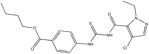 494218-37-0 butyl 4-[({[(4-chloro-1-ethyl-1H-pyrazol-5-yl)carbonyl]amino}carbothioyl)amino]benzoate