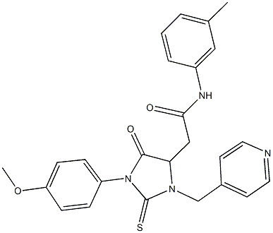 494219-96-4 2-[1-(4-methoxyphenyl)-5-oxo-3-(4-pyridinylmethyl)-2-thioxo-4-imidazolidinyl]-N-(3-methylphenyl)acetamide