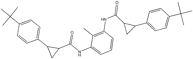 2-(4-tert-butylphenyl)-N-[3-({[2-(4-tert-butylphenyl)cyclopropyl]carbonyl}amino)-2-methylphenyl]cyclopropanecarboxamide Structure