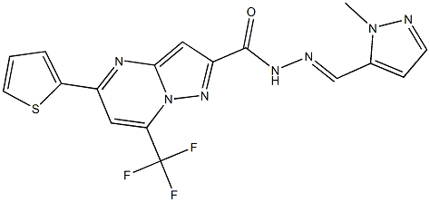 494220-12-1 N'-[(1-methyl-1H-pyrazol-5-yl)methylene]-5-(2-thienyl)-7-(trifluoromethyl)pyrazolo[1,5-a]pyrimidine-2-carbohydrazide