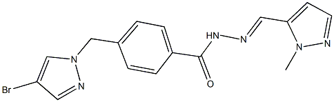 4-[(4-bromo-1H-pyrazol-1-yl)methyl]-N'-[(1-methyl-1H-pyrazol-5-yl)methylene]benzohydrazide,494745-67-4,结构式