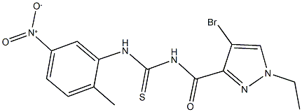 N-[(4-bromo-1-ethyl-1H-pyrazol-3-yl)carbonyl]-N'-{5-nitro-2-methylphenyl}thiourea|