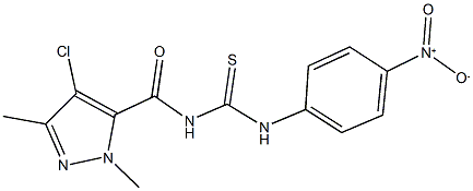 N-[(4-chloro-1,3-dimethyl-1H-pyrazol-5-yl)carbonyl]-N'-{4-nitrophenyl}thiourea,494746-31-5,结构式