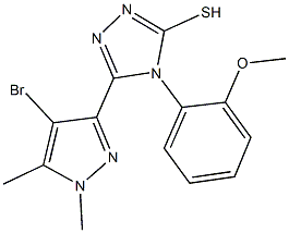 5-(4-bromo-1,5-dimethyl-1H-pyrazol-3-yl)-4-(2-methoxyphenyl)-4H-1,2,4-triazole-3-thiol Structure