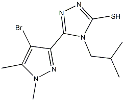 5-(4-bromo-1,5-dimethyl-1H-pyrazol-3-yl)-4-isobutyl-4H-1,2,4-triazole-3-thiol|