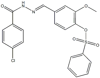 494756-29-5 4-[2-(4-chlorobenzoyl)carbohydrazonoyl]-2-methoxyphenyl benzenesulfonate