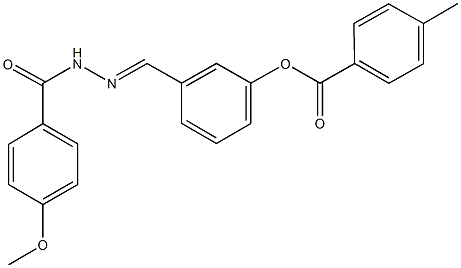 3-[2-(4-methoxybenzoyl)carbohydrazonoyl]phenyl 4-methylbenzoate Struktur