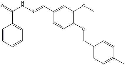 N'-{3-methoxy-4-[(4-methylbenzyl)oxy]benzylidene}benzohydrazide,494756-92-2,结构式