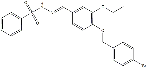 N'-{4-[(4-bromobenzyl)oxy]-3-ethoxybenzylidene}benzenesulfonohydrazide,494757-01-6,结构式