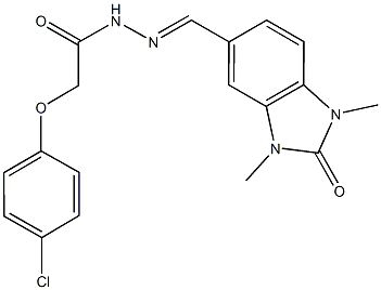 2-(4-chlorophenoxy)-N'-[(1,3-dimethyl-2-oxo-2,3-dihydro-1H-benzimidazol-5-yl)methylene]acetohydrazide|