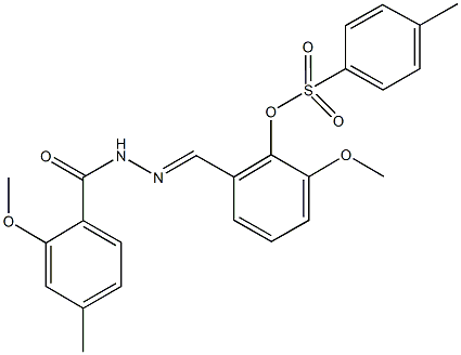 2-methoxy-6-[2-(2-methoxy-4-methylbenzoyl)carbohydrazonoyl]phenyl 4-methylbenzenesulfonate|