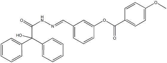 494757-29-8 3-{2-[hydroxy(diphenyl)acetyl]carbohydrazonoyl}phenyl 4-methoxybenzoate