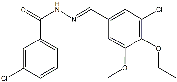 494757-39-0 3-chloro-N'-(3-chloro-4-ethoxy-5-methoxybenzylidene)benzohydrazide